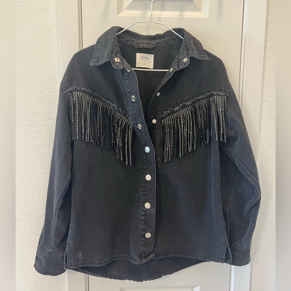 Black fringe jacket